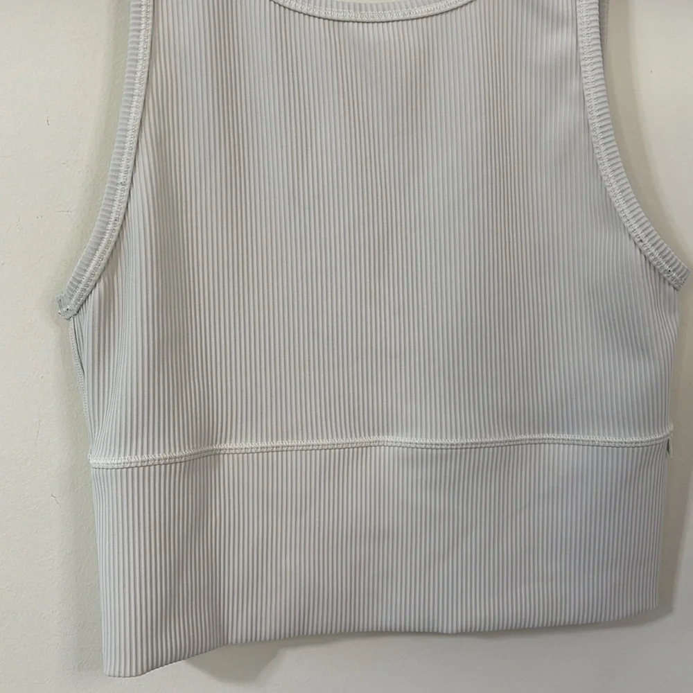 Lululemon Power Pivot Tank *Rib Light Ivory Size 4 - Picture 4 of 7